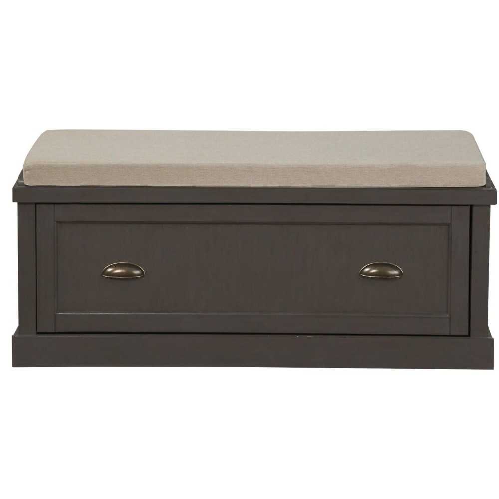 ACME Aislins Bench w/Storage, Fabric & Gray