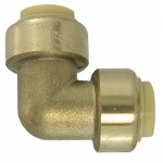 1 in. x 1 in. Lead Free Brass Push-Fit 90 Elbow