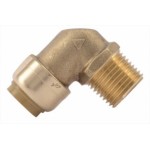 0.5 in. x 0.5 in. Lead Free Brass Push-Fit x Male 90 Elbow