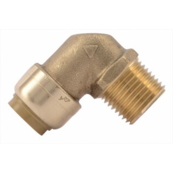 0.5 in. x 0.5 in. Lead Free Brass Push-Fit x Male 90 Elbow