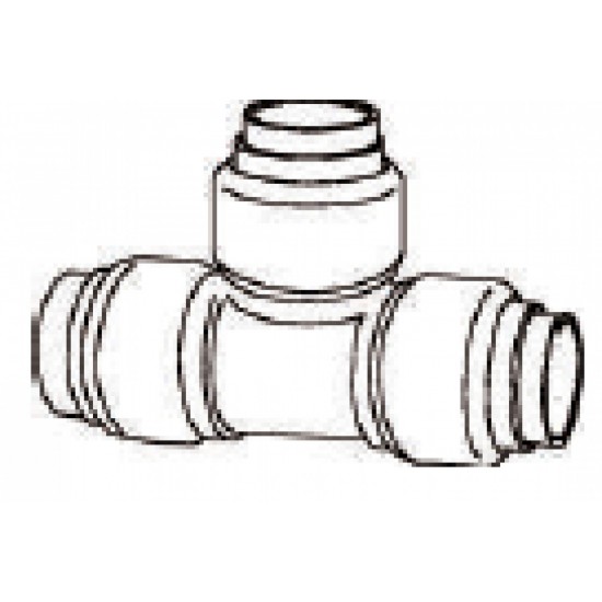 1 in. x 1 in. x 1 in. Lead Free Brass Push-Fit Tee
