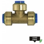 0.5 in. x 0.5 in. x 1 in. Lead Free Brass Push-Fit Tee