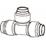 0.5 in. x 0.5 in. x 0.75 in. Lead Free Brass Push-Fit Tee