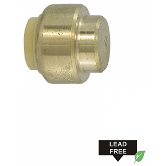 0.5 in. x 0.5 in. Lead Free Brass Push-Fit Cap