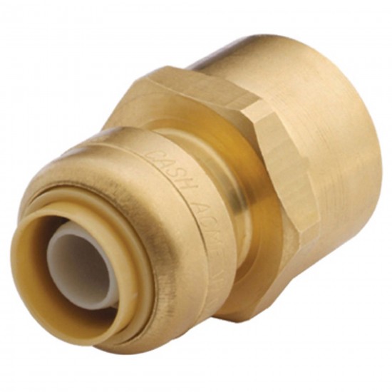 0.75 in. x 0.75 in. Lead Free Brass Push-Fit Female Adapter