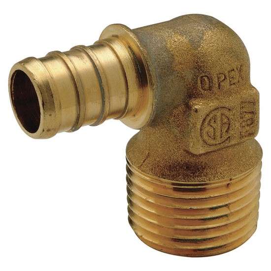 0.75 in. x 0.75 in. Lead Free Brass PEX MIP Elbow