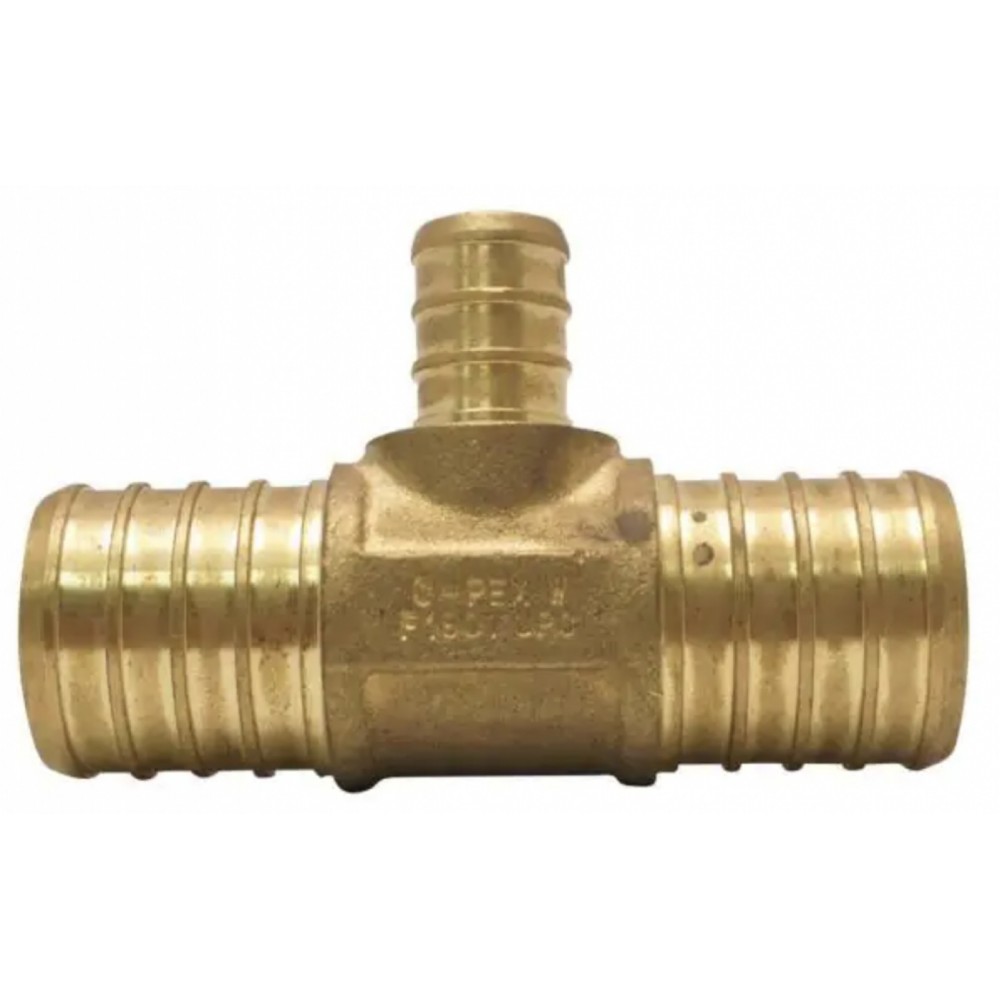 1 in. x 1 in. x 0.5 in. Lead Free Brass Pex Tee 1 in. x 1 in. x 0.5 in. Lead Free Brass Pex Tee