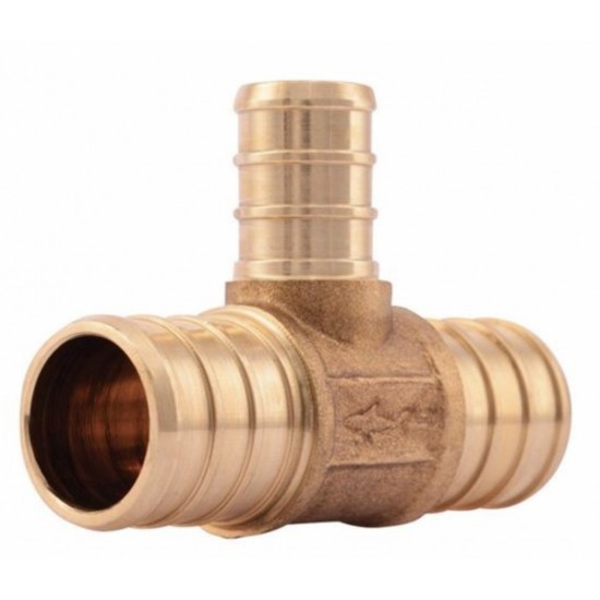 0.75 in. x 0.75 in. x 0.5 in. Lead Free Brass Pex Tee