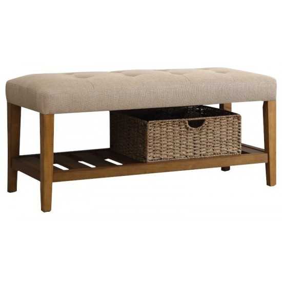 ACME Charla Bench, Beige & Oak