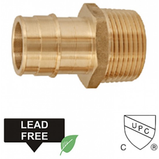 0.5 in. x 0.5 in. Lead Free Brass Cold Expansion MIP Adapter