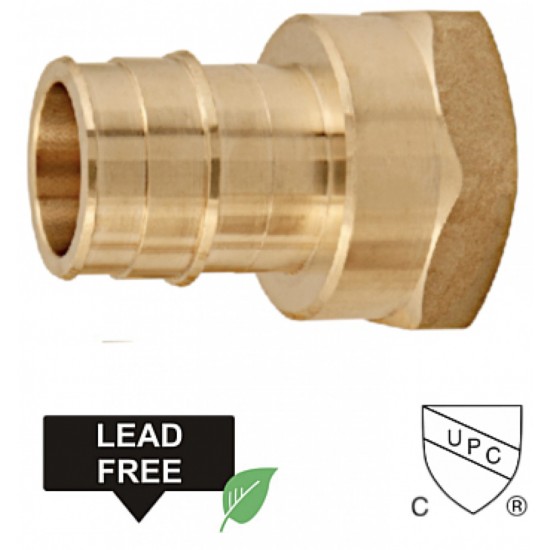 1 in. x 1 in. Lead Free Brass Cold Expansion FIP Adapter