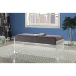 ACME Marah Bench, Charcoal & Clear Acrylic