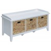 ACME Flavius Bench w/Storage, White