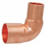 0.5 in. x 0.375 in. Copper 90 Reducing Elbow - Wrot