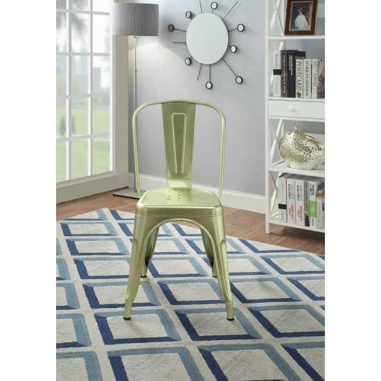 ACME Jakia Side Chair (Set-2), Glossy Brass