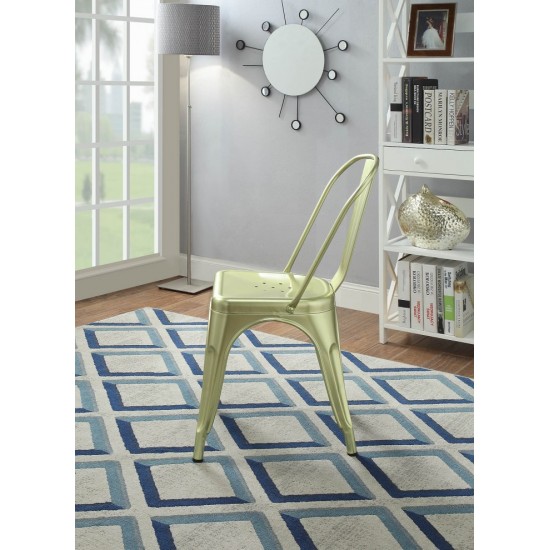 ACME Jakia Side Chair (Set-2), Glossy Brass