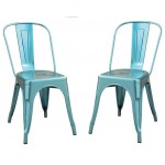 ACME Jakia Side Chair (Set-2), Glossy Blue