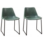 ACME Valgus Side Chair (Set-2), Vintage Green & Black