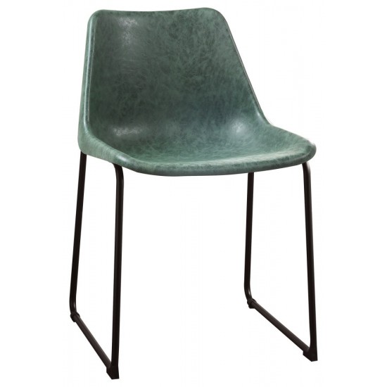 ACME Valgus Side Chair (Set-2), Vintage Green & Black