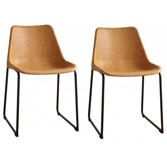 ACME Valgus Side Chair (Set-2), Vintage Camel & Black