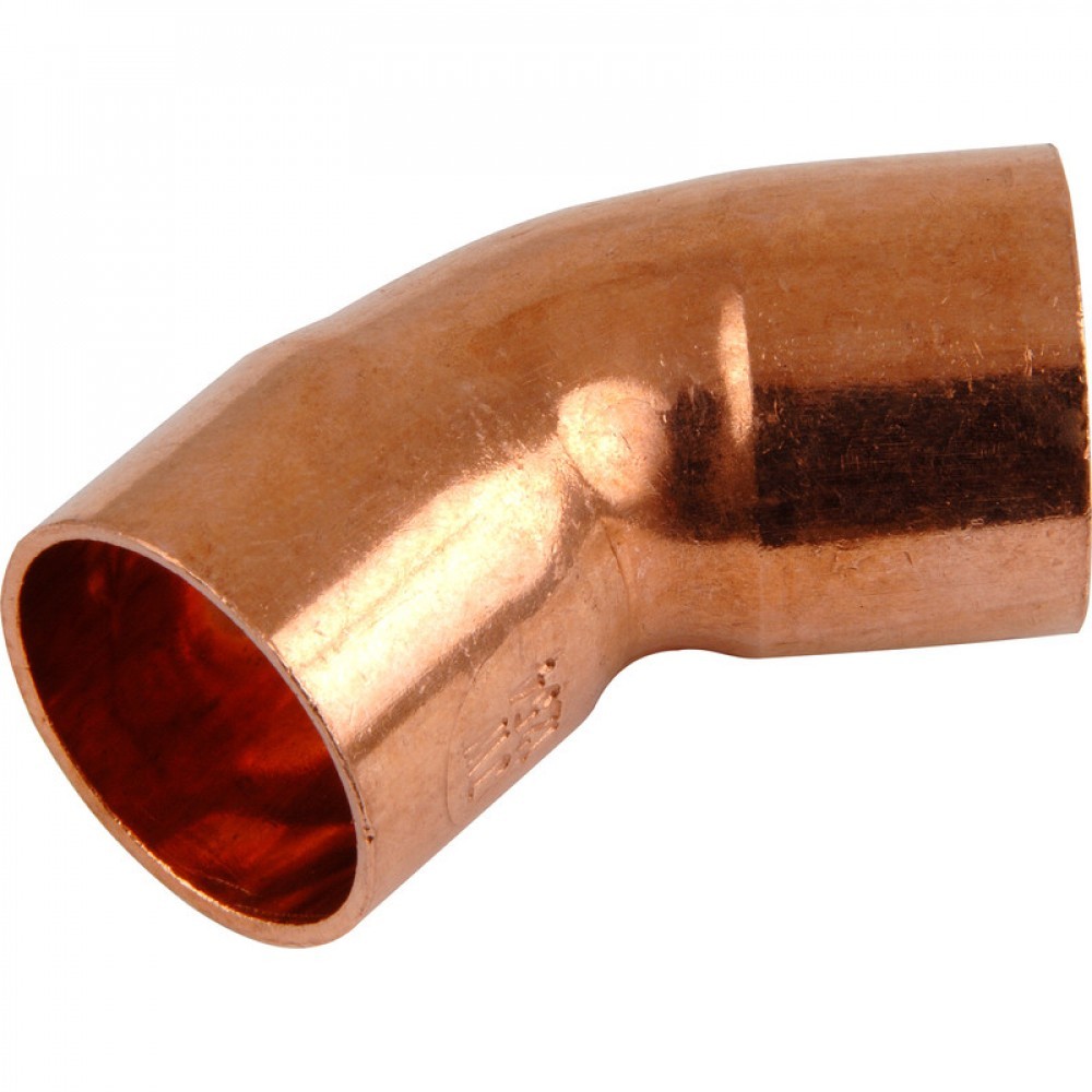 2.5 in. x 2.5 in. Copper Fitting 45 Elbow 2.5 in. x 2.5 in. Copper Fitting 45 Elbow