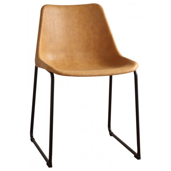 ACME Valgus Side Chair (Set-2), Vintage Camel & Black