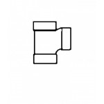 4 in. x 4 in. x 2 in. ABS Sanitary Tee