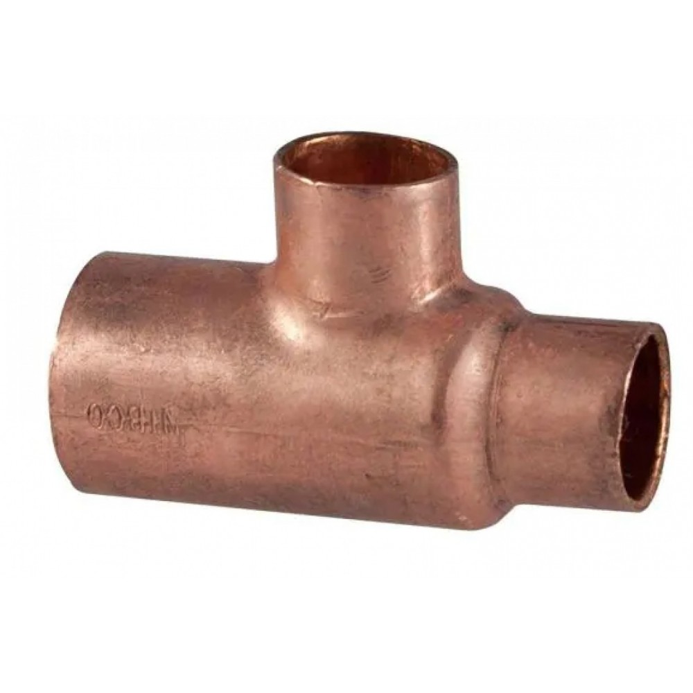 0.75 in. x 0.5 in. x 0.5 in. Copper Reducing Tee - Wrot