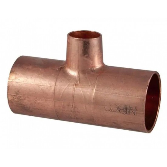 0.75 in. x 0.75 in. x 0.5 in. Copper Reducing Tee - Wrot