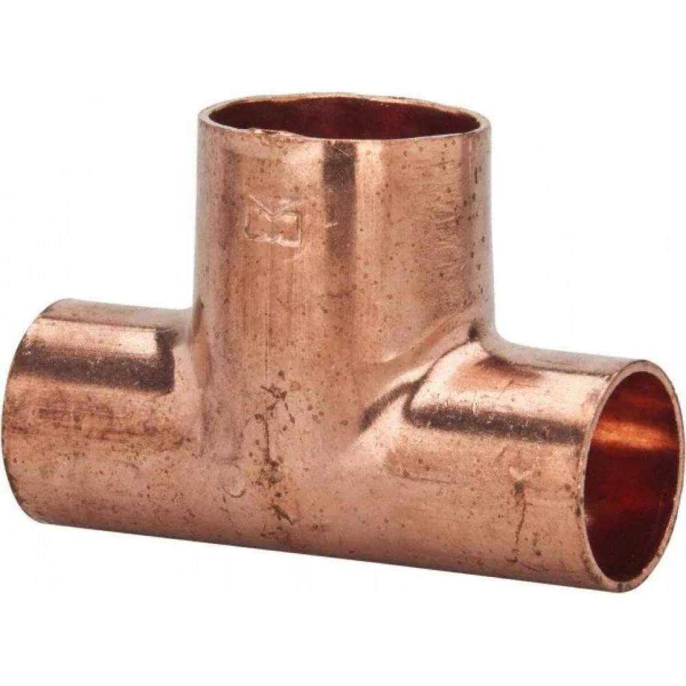 0.75 in. x 0.75 in. x 1 in. Copper Reducing Tee - Wrot 0.75 in. x 0.75 in. x 1 in. Copper Reducing Tee - Wrot