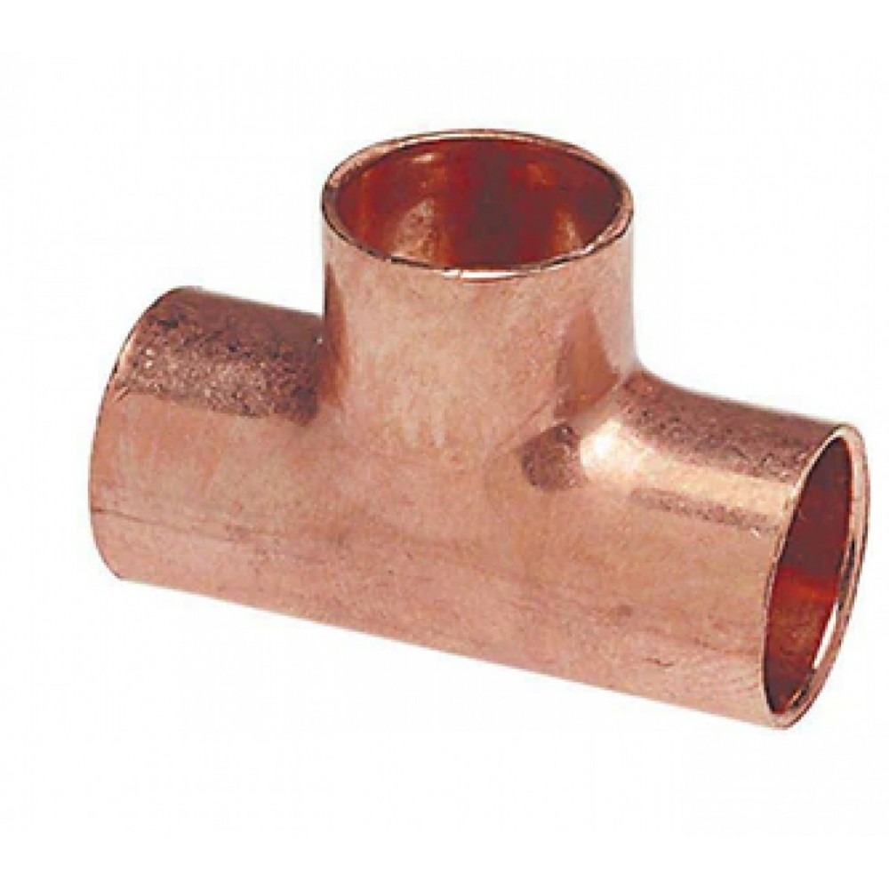 1 in. x 0.5 in. x 0.75 in. Copper Reducing Tee - Wrot 1 in. x 0.5 in. x 0.75 in. Copper Reducing Tee - Wrot