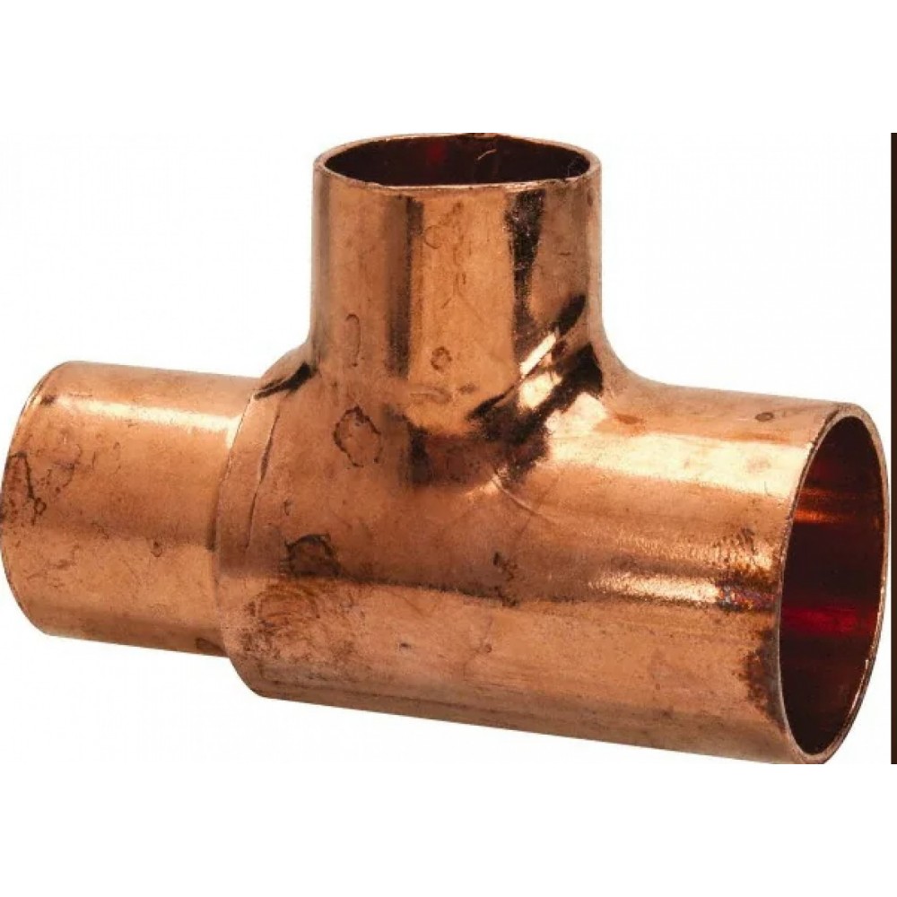 1 in. x 0.75 in. x 0.75 in. Copper Reducing Tee - Wrot