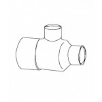 1 in. x 1 in. x 0.5 in. Copper Reducing Tee - Wrot