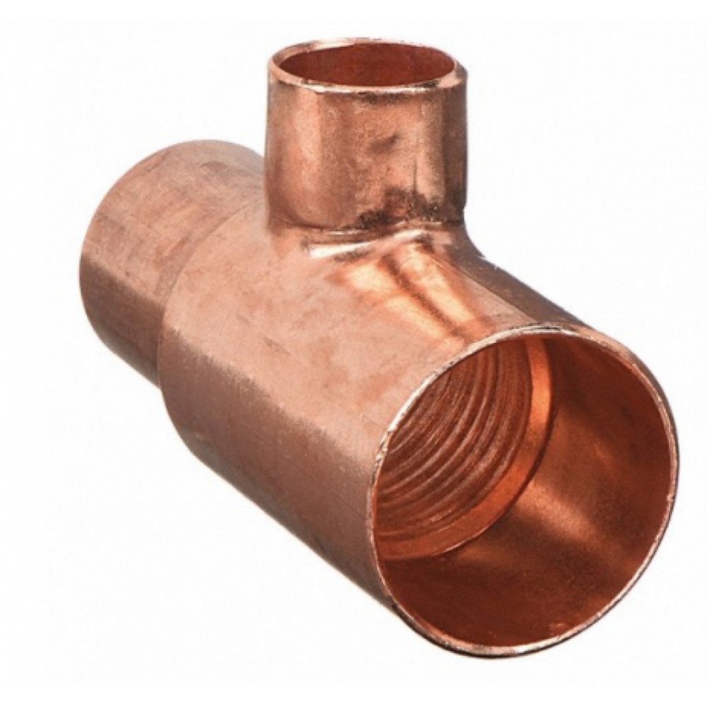 1.25 in. x 0.75 in. x 1.25 in. Copper Reducing Tee - Wrot 1.25 in. x 0.75 in. x 1.25 in. Copper Reducing Tee - Wrot