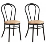 ACME Jakia Side Chair (Set-2), Black & Natural