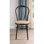 ACME Jakia Side Chair (Set-2), Black & Natural