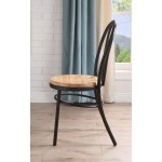 ACME Jakia Side Chair (Set-2), Black & Natural