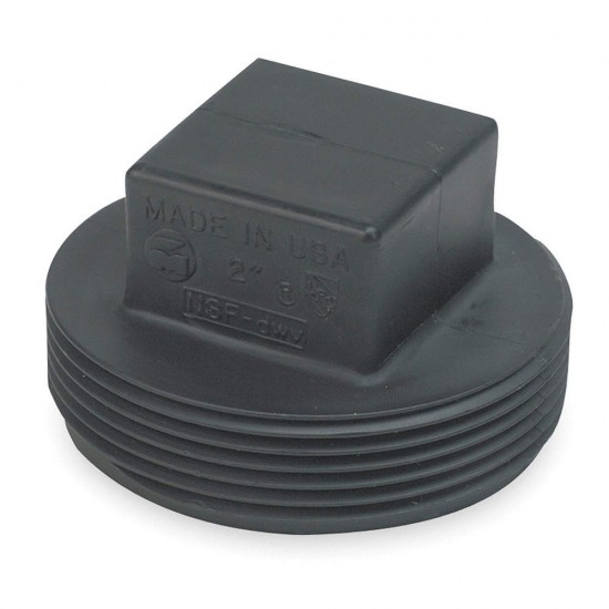 2 in. x 2 in. ABS Threaded Cleanout Plug