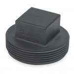 3 in. x 3 in. ABS Threaded Cleanout Plug