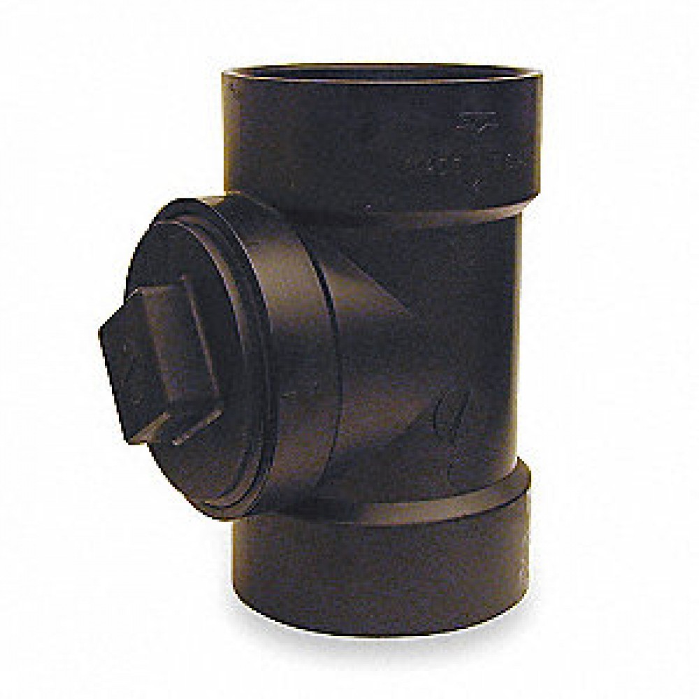 4 in. x 4 in. ABS Line cleanout Tee 4 in. x 4 in. ABS Line cleanout Tee