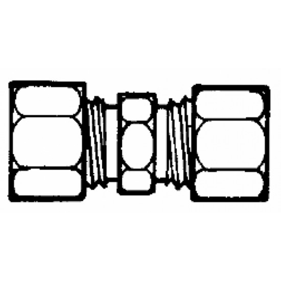 0.375 in. x 0.375 in. Brass Compression Union