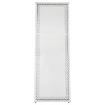 ACME Nysa Accent Mirror (Floor), Mirrored & Faux Crystals