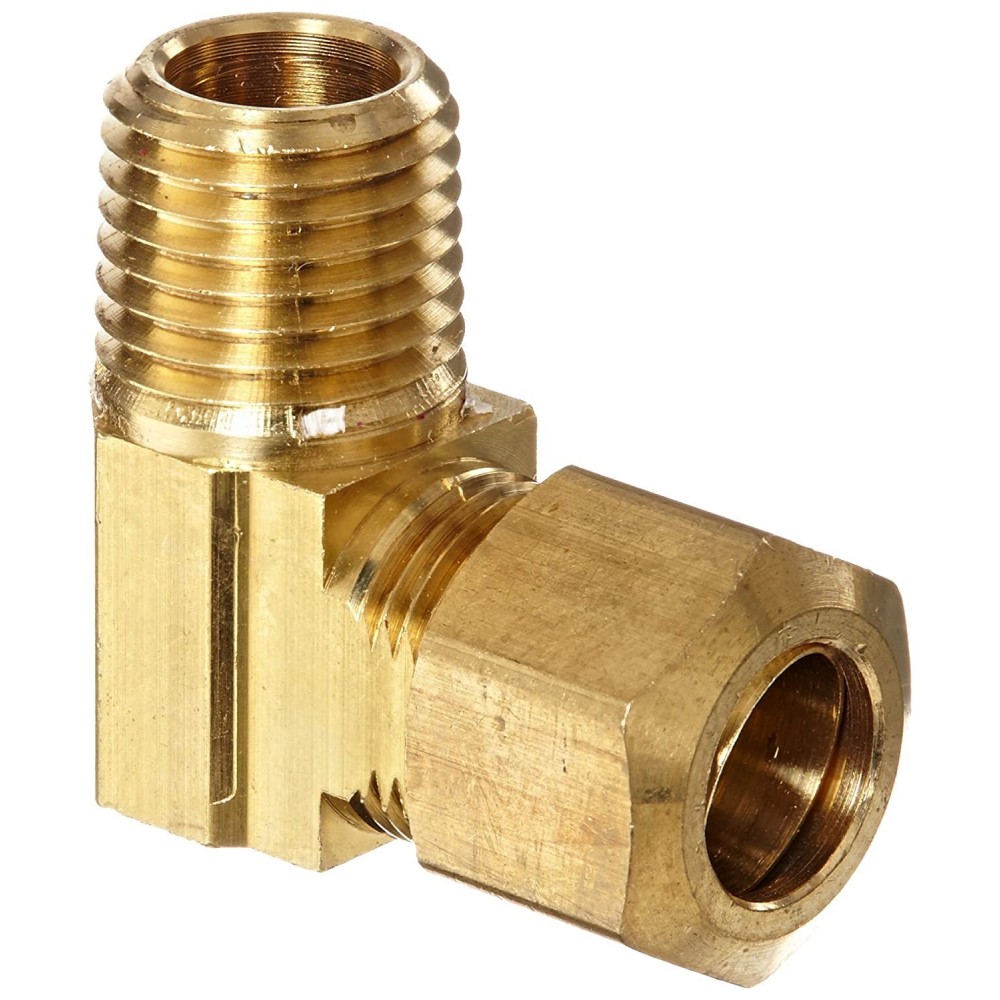 0.375 in. x 0.375 in. Brass Compression 90 Adapter