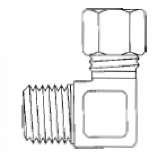 0.375 in. x 0.375 in. Brass Compression 90 Adapter