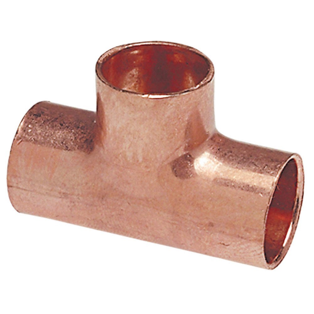 1.5 in. x 1 in. x 1 in. Copper Reducing Tee - Wrot 1.5 in. x 1 in. x 1 in. Copper Reducing Tee - Wrot