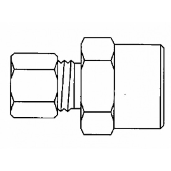 0.375 in. x 0.375 in. Brass Compression Female Adapter