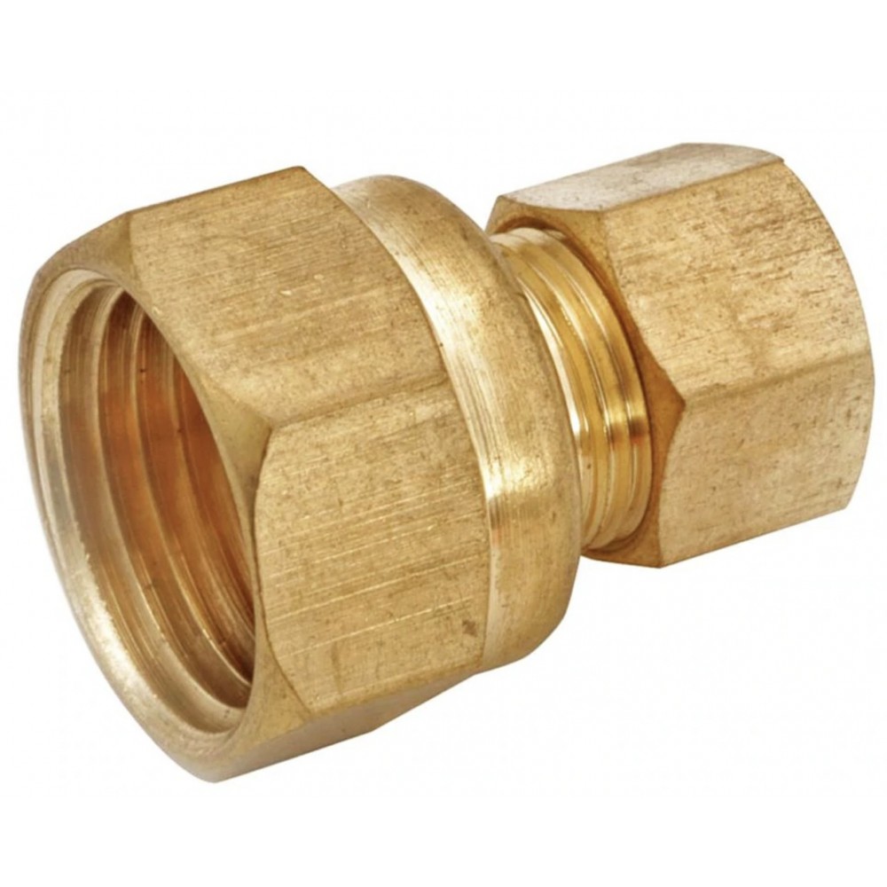 0.5 in. x 0.5 in. Brass Compression Female Adapter 0.5 in. x 0.5 in. Brass Compression Female Adapter