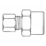 0.5 in. x 0.375 in. Brass Compression Female Adapter