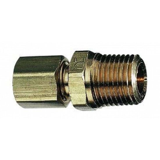 0.25 in. x 0.25 in. Brass Compression Male Adapter