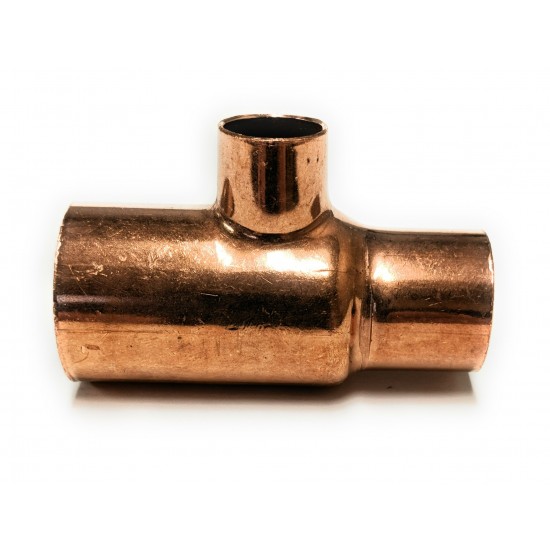 2 in. x 1.25 in. x 1 in. Copper Reducing Tee - Wrot